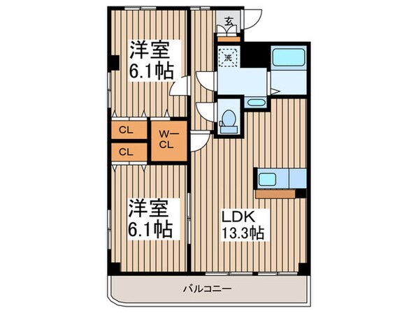 サンモ－ルスクエアの物件間取画像